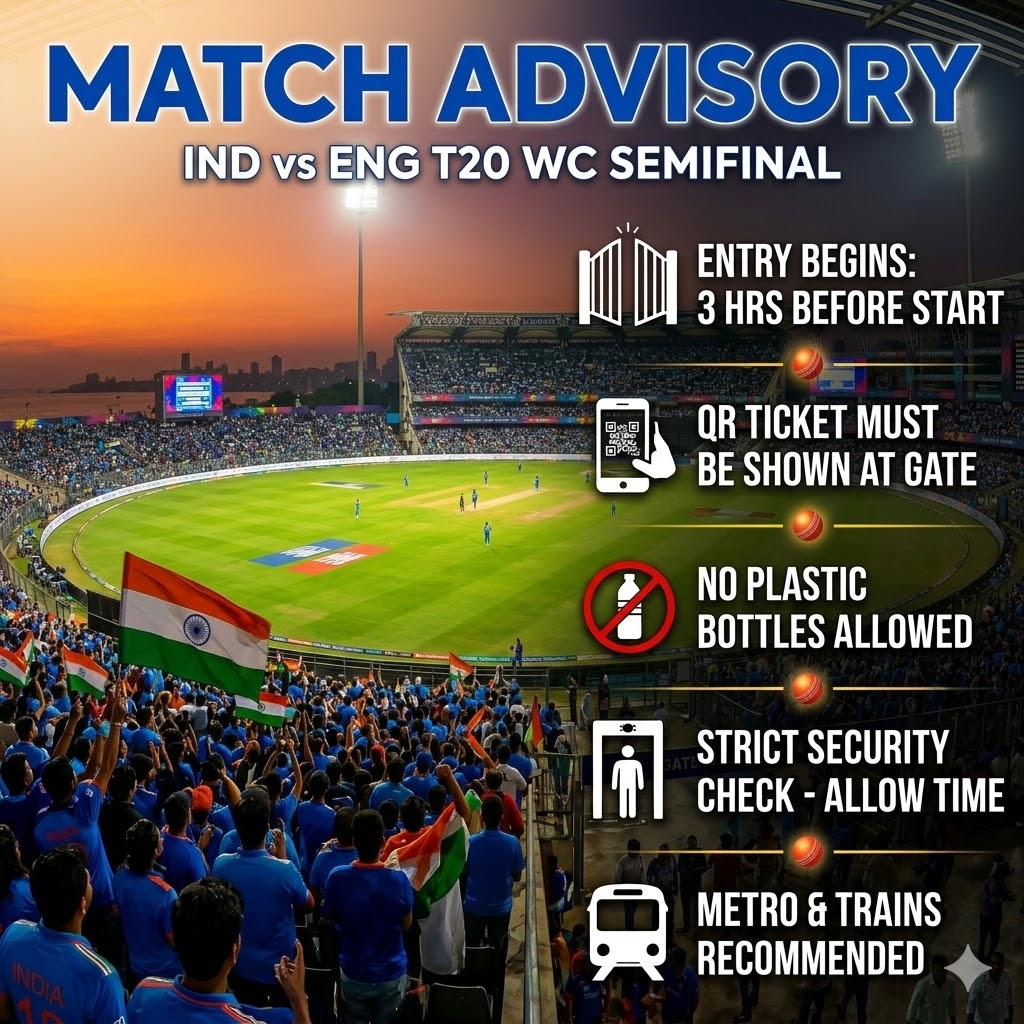 IND vs ENG T20 WC Semifinal At Wankhede: What Fans Must Know Before Entering The Stadium